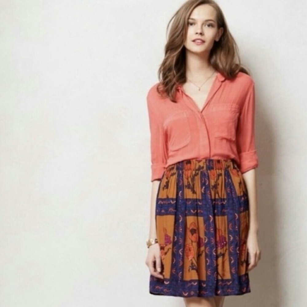 Anthropologie Maeve Persicum Skirt XS NWOT SOLDOUT